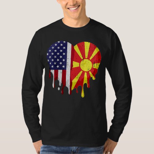 American Macedonian Heritage Month Macedonia Flag  T_Shirt