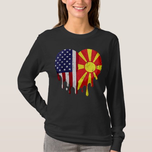 American Macedonian Heritage Month Macedonia Flag  T_Shirt