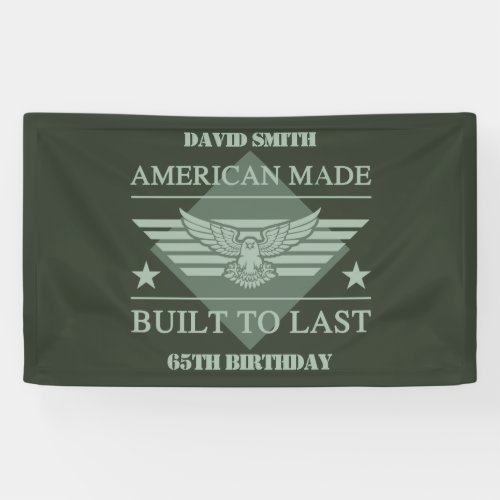 American Made 65th Birthday Banner