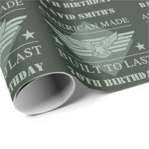 American Made 70th Birthday Wrapping Paper