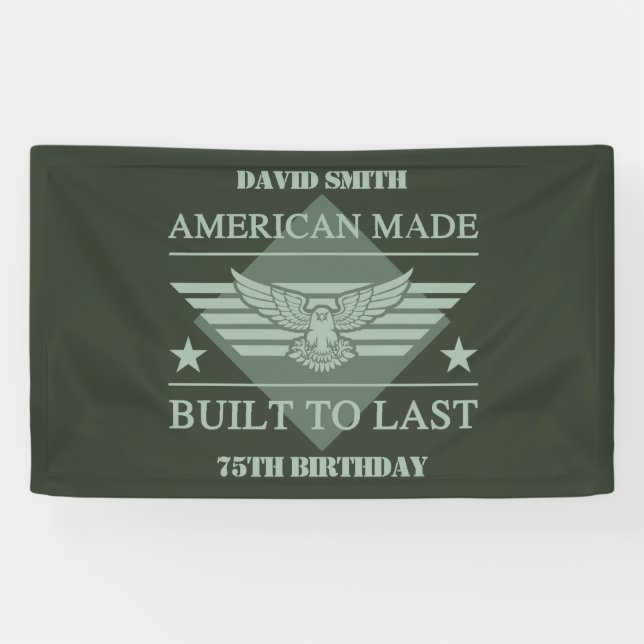 American Made 75th Birthday Banner (Horizontal)