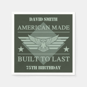 American Made 75th Birthday Napkins