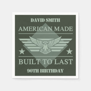 American Made 90th Birthday Napkins