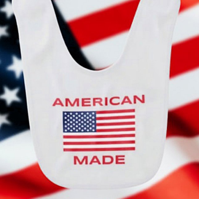 American Made Baby Bib – Proudly Born in the USA! (Creator Uploaded)