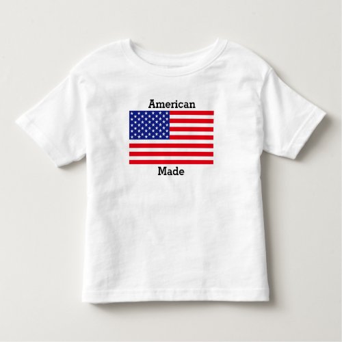 American made flag toddler t_shirt