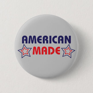 American Made Grey Pinback Button