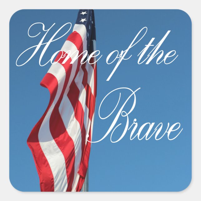 American Made Square Sticker (Front)