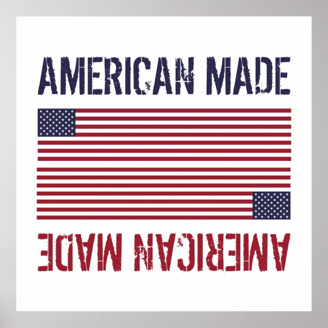American Made, United States Flag Poster (Front)