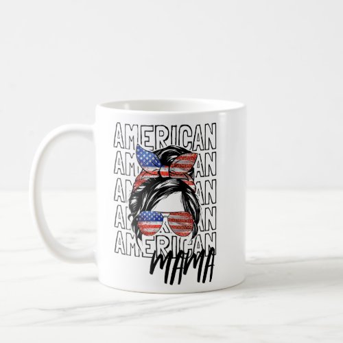 American Mama July 4th America Flag Patriot Usa Vi Coffee Mug