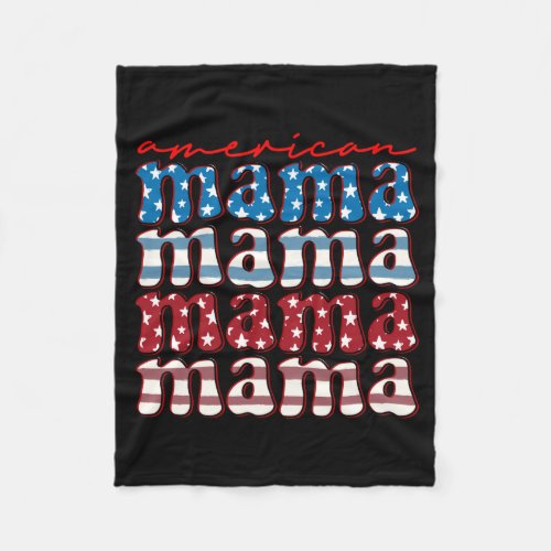 American mama matching family 4th of july american fleece blanket
