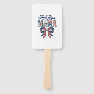 American Mama Patriotic Bow Vintage 4th of July Sh Hand Fan