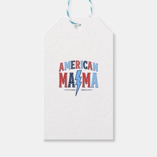 American Mama Patriotic Vintage Engraving Shirt De Gift Tags