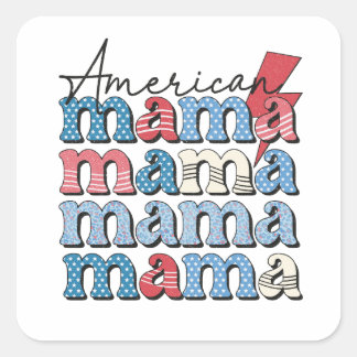 American Mama  Square Sticker