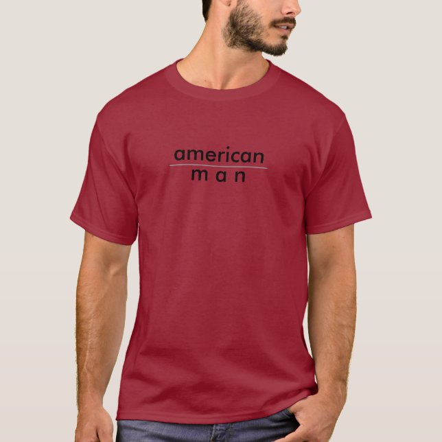 American Man Maroon T-Shirt (Front)