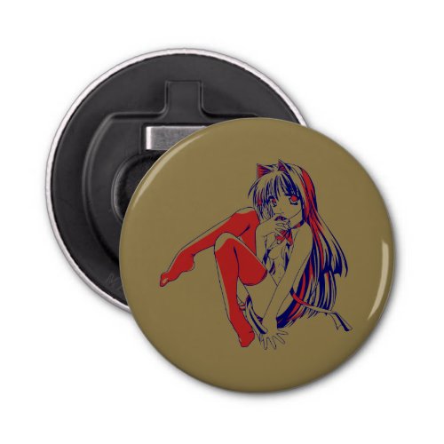 American Manga Neko Catgirl Kawaii Anime Bottle Opener