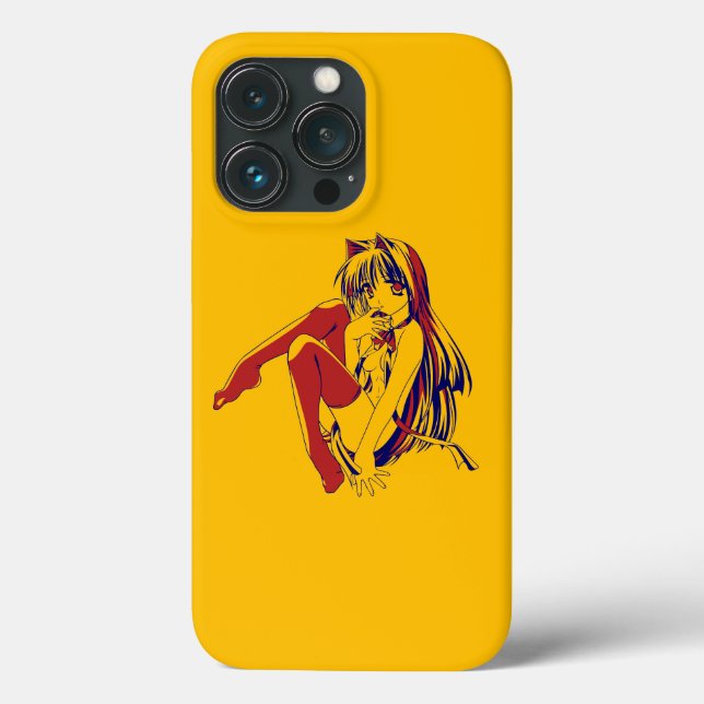 American Manga Neko Catgirl Kawaii Anime Case-Mate iPhone Case (Back)