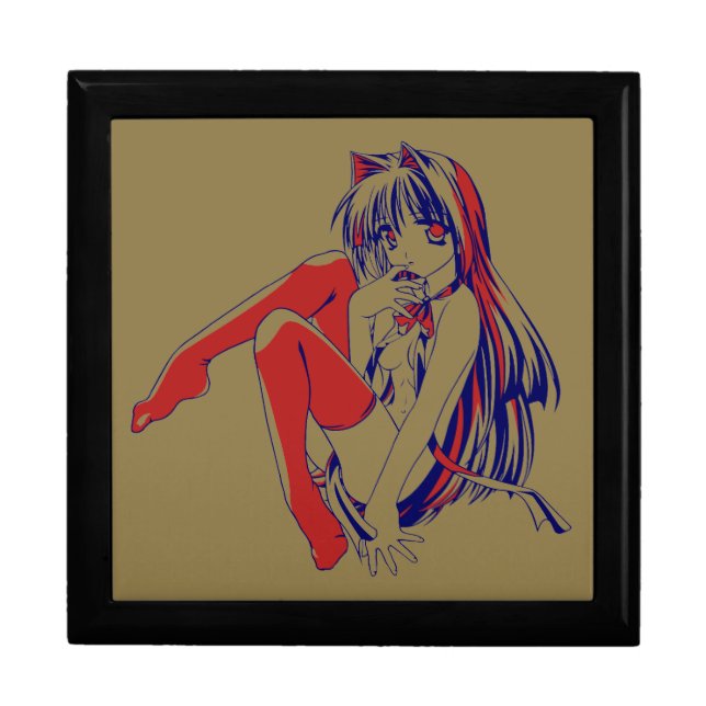 American Manga Neko Catgirl Kawaii Anime Gift Box (Front)