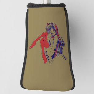 American Manga Neko Catgirl Kawaii Anime Golf Head Cover