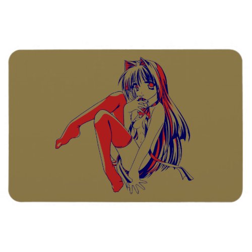 American Manga Neko Catgirl Kawaii Anime Magnet