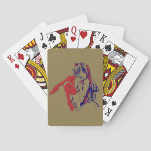 American Manga Neko Catgirl Kawaii Anime Poker Cards