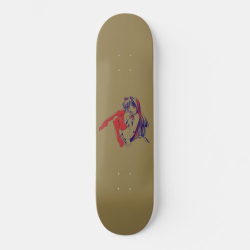 American Manga Neko Catgirl Kawaii Anime Skateboard