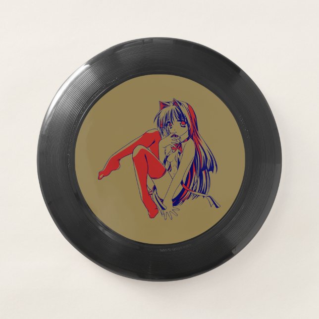 American Manga Neko Catgirl Kawaii Anime Wham-O Frisbee (Front)