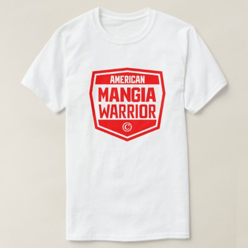 American Mangia Warrior _  w Black Shield Logo T_Shirt