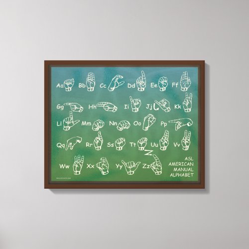 American Manual Alphabet Canvas Print