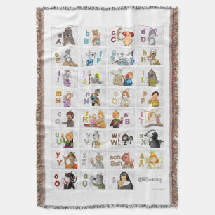 American Manual Alphabet II Throw Blanket