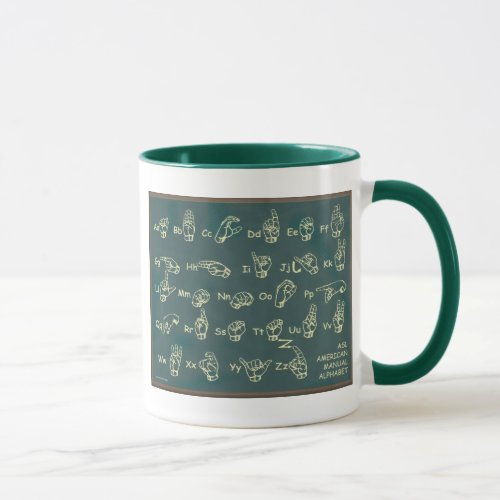 American Manual Alphabet Mug