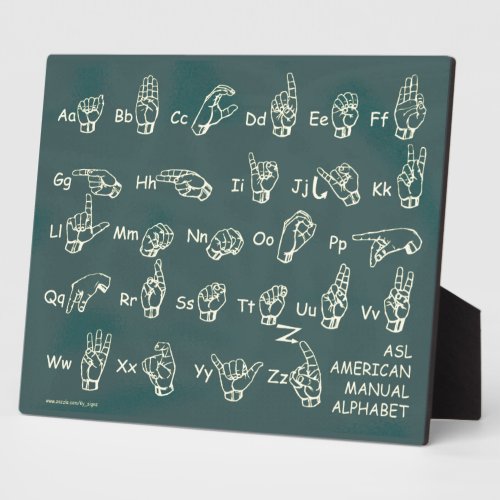 American Manual Alphabet Plaque