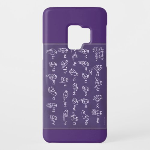 American Manual Alphabet Purple Case_Mate Samsung Galaxy S9 Case