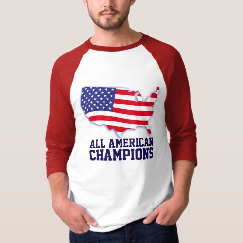 American map flag All American Champions t_shirt