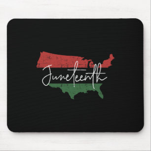 American Map With Pan African Flag For Juneteenth  Mouse Pad