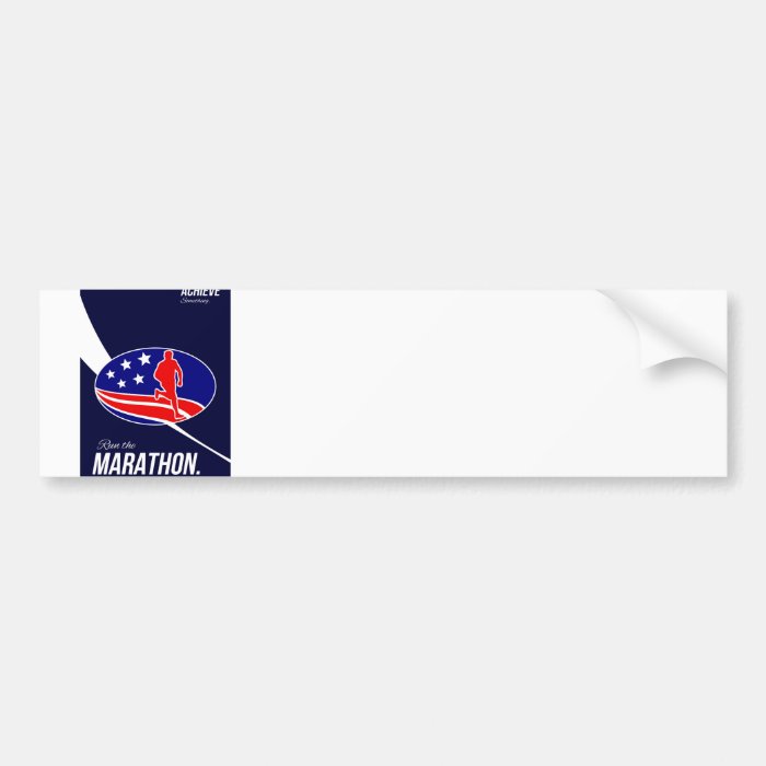 American Marathon Achieve Something Poster Bumper Sticker