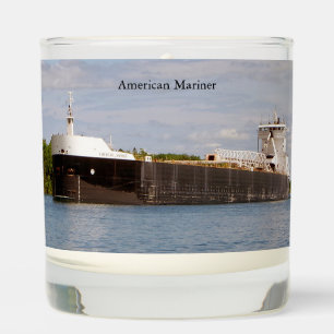 American Mariner glass candle