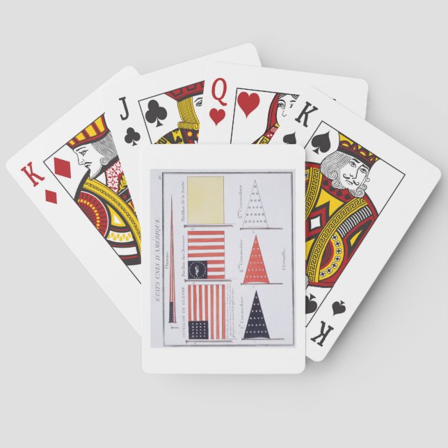 American Maritime Flags and Pennants, from a Frenc Poker Cards (Back)