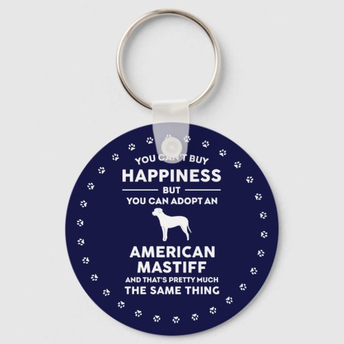 American Mastiff Adoption Love Keychain