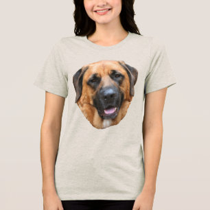 American Mastiff Dog Face  Tri-Blend Shirt