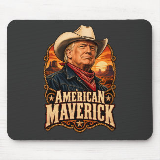 American Maverick Western Portrait Mouse Pad