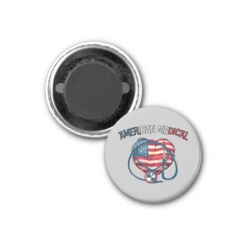 american medical happy 4th july cartoon magnet