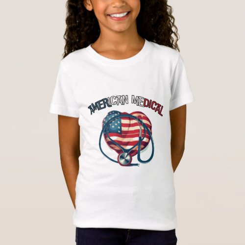 american medical happy 4th july cartoon T_Shirt