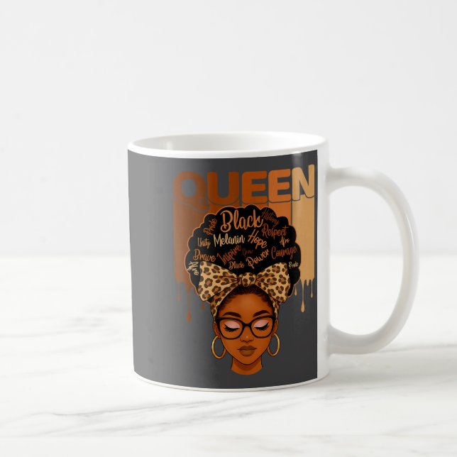 American Melanin History Queen Black African Fun Coffee Mug (Right)