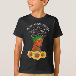 American Mental Health Problems Woman Warrior Quee T-Shirt