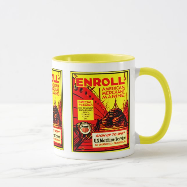 American Merchant Marine - Enroll Today ! Mug (Right)