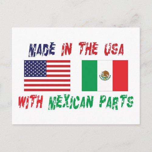American Mexican American Postcard