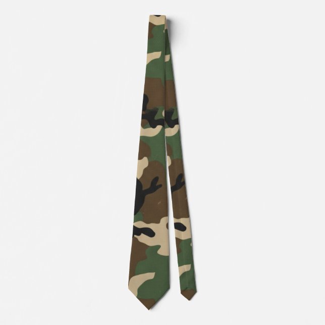 American Military Camouflage Pattern Neck Tie (Front)