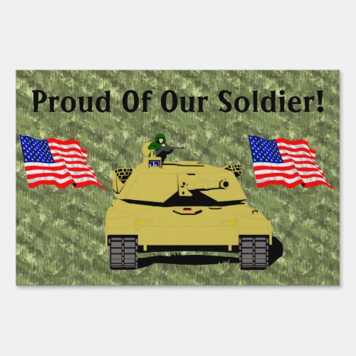 American Military Soldier Proud Family Sign