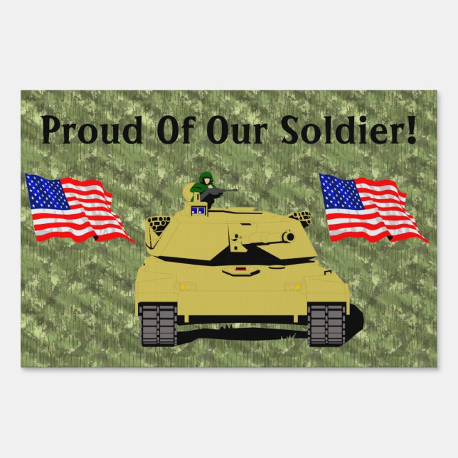 American Military Soldier Proud Family Sign (Front)