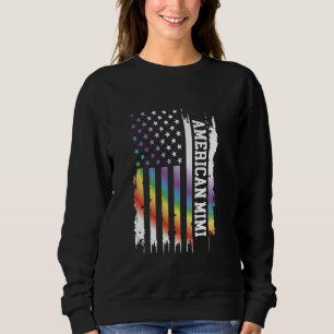 American Mimi United States Distressed Rainbow w U Sweatshirt